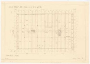 Haus Jansen, Berlin-Grunewald: Grundriss der Balkenlage DG 1:50