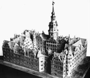 Dresden, ehem. Residenzschloss, Zustand 16. Jh., Modell