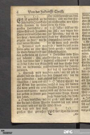Von der Zukunfft Christi zum Gericht.