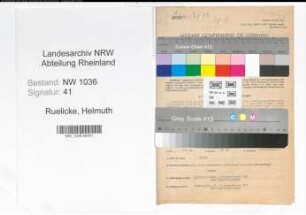 Entnazifizierung Helmuth Ruelicke , geb. 17.05.1909 (Hauer)