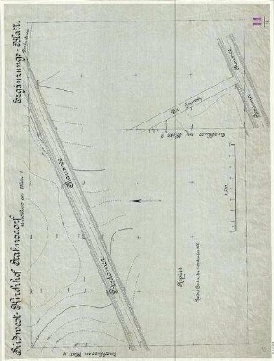Topografische Karte - Planunterlagen über den Südwestkirchhof Blatt 13