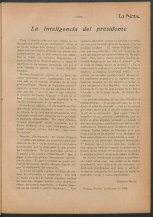 La inteligencia del presidente