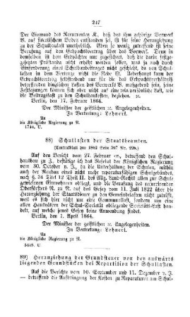 Schullasten der Staatsbeamten : [V. Elementarschulwesen]
