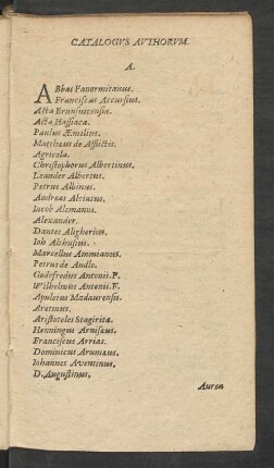 Catalogus Authorum.
