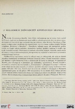 27: Z malarskich doświadczeń Konstantego Brandla