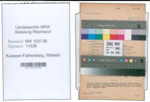 Entnazifizierung Wilhelm Kuepper-Fahrenberg , geb. 10.12.1903 (Einkaeufer)