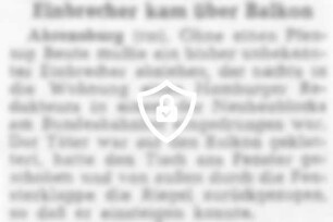 Einbrecher kam über Balkon