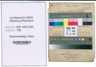 Entnazifizierung Hans Wuennenberg , geb. 19.12.1918 (Bueroleiter)