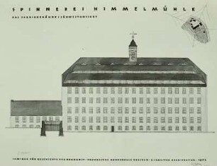Fabrikgebäude der Spinnerei, Himmelmühle, Thermalbad Wiesenbad, OT Himmelmühle
