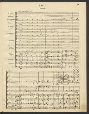 3. Satz. Scherzo. Sehr schnell - Trio. Etwas langsamer
