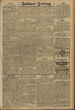 Zweite Ausgabe vom Montag, den 11. Oktober 1915.