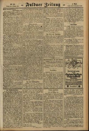 Zweite Ausgabe vom Montag, den 11. Oktober 1915.