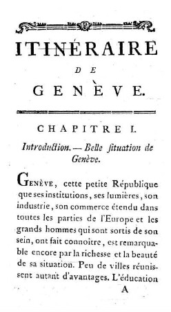 Itineraire de Genève