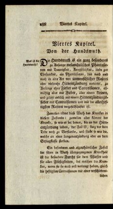 Viertes Kapitel. Von der Hundswuth