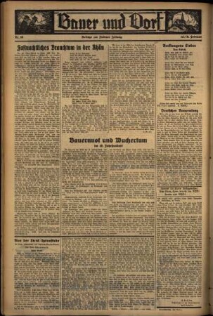 Zweite Ausgabe vom Samstag, den 15. Februar 1936.