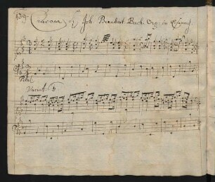 Ciaccone; Tasteninstrument; B-Dur; BWV Anh. II 82