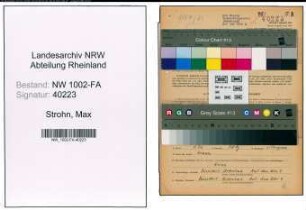 Entnazifizierung Max Strohn, geb. 26.05.1892 (Metzger)