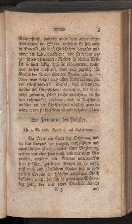 Die Primatur des Pabstes