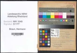 Entnazifizierung Hermann Braun , geb. 30.07.1895 (Kaufmaennischer Angestellter)