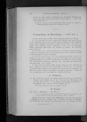 Versammlung zu Marienburg. - 1442 Jan. 1.