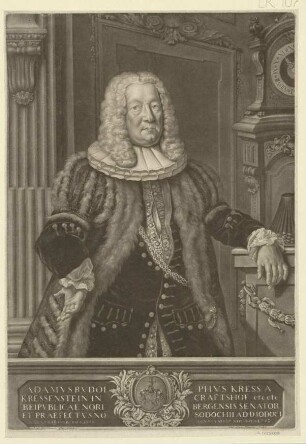 Adam Rudolf Kress, Ratsherr und Pfleger von St. Jobst; geb. 19. Februar 1678; gest. 27. November 1742