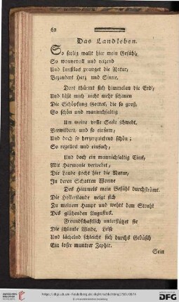 Das Landleben