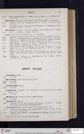 XXXIV. Portugal (Nr. 1281 - 1295)