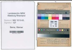 Entnazifizierung Werner Berns , geb. 28.01.1920 (Angestellter)