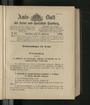 No. 35, 15. Februar 1920