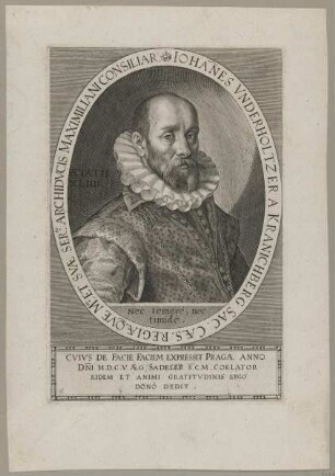 Bildnis des Iohanes Vnderholtzer a Kranichberg