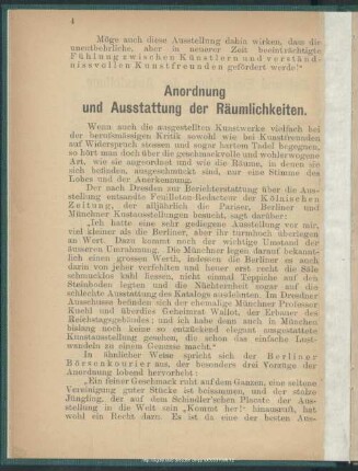 Anordnung und Ausstattung der Räumlichkeiten