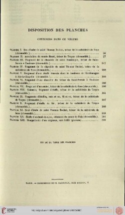Disposition des planches