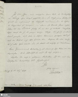 Nr. 53-58: Forster an die Vossische Buchhandlung. August/September 1791.