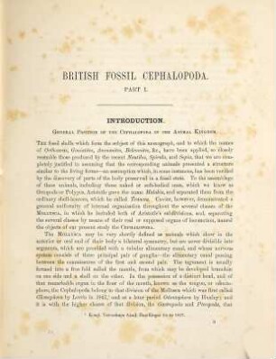 A Monograph of the British fossil Cephalopoda, 1. Introduction and silurian species