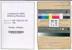 Entnazifizierung Wilhelm Mueller , geb. 21.04.1898 (Mechaniker)