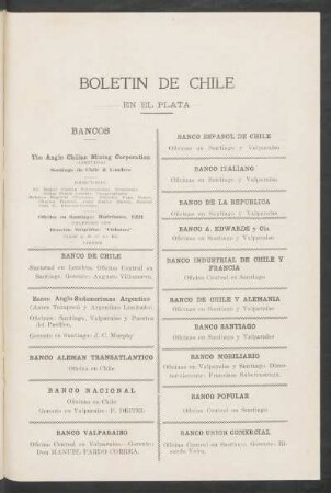 Boletín de Chile en El Plata