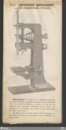 X. A. Freistehende Bohrmaschine