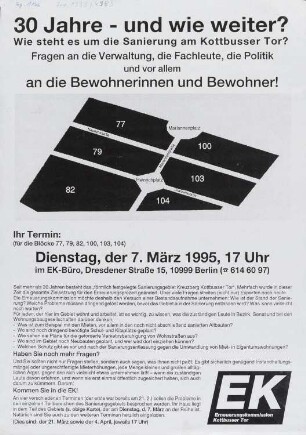 Plakat: "30 Jahre - und wie weiter?"