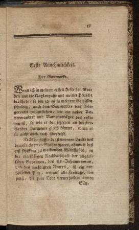 Erste Annehmlichkeit. Der Saumarkt. - Fünfte Annehmlichkeit. Das Verboth der Knieebeugung vor dem Monarchen.