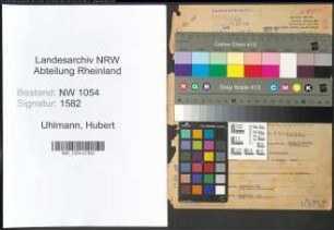Entnazifizierung Hubert Uhlmann , geb. 23.08.1886 (Stadtbahnsekretaer)