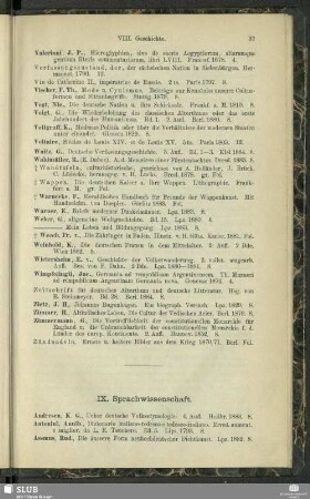 IX. Sprachwissenschaft
