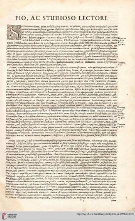 Pio Ac studiosos lectori