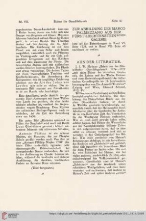 Zur Abbildung des Marco Palmezzano aus der Fürst-Liechtenstein'schen Galerie
