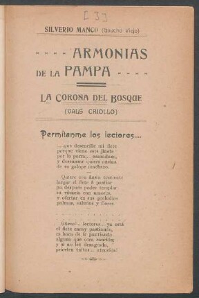 Armonias de la pampa