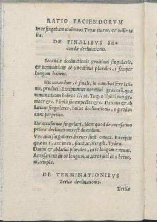 De Terminationibvs Tertiæ declinationis.