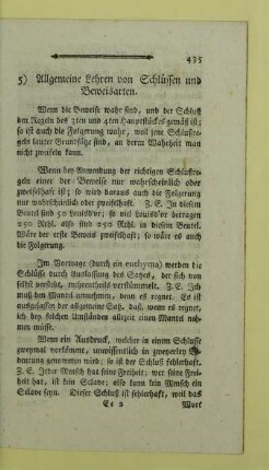 5) Allgemeine Lehren von Schlüssen und Beweisarten