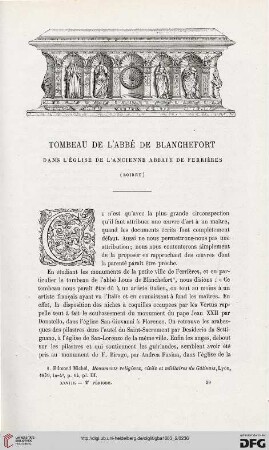 2. Pér. 28.1883: Tombeau de l'abbé de Blanchefort dans l'église de l'ancienne abbaye de Ferrières (Loiret)