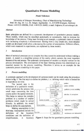 Quantitative process modelling
