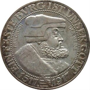 3 Mark - 400. Reformationsjubiläum (Abschlag der Vorderseite)