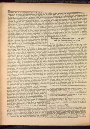 Änderung des Schulgesetzes vom 7. Juli 1910 und der Lastenverteilung in Baden